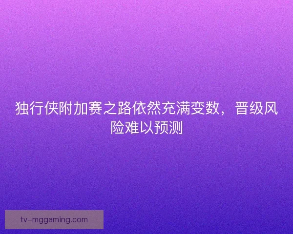 独行侠附加赛之路依然充满变数,晋级风险难以预测 独行侠附加赛之路依然充满变数,晋级风险难以预测