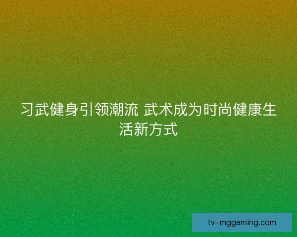 习武健身引领潮流 武术成为时尚健康生活新方式