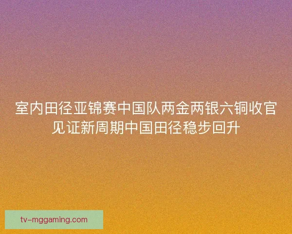 室内田径亚锦赛中国队两金两银六铜收官见证新周期中国田径稳步回升